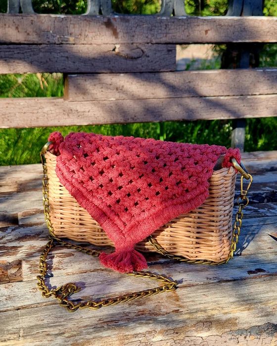 Сумка летняя, плетёная