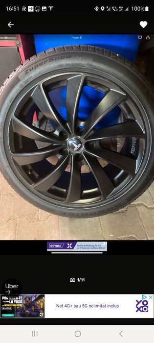 Jante 19  Tesla Model S cu cauciucuri iarna