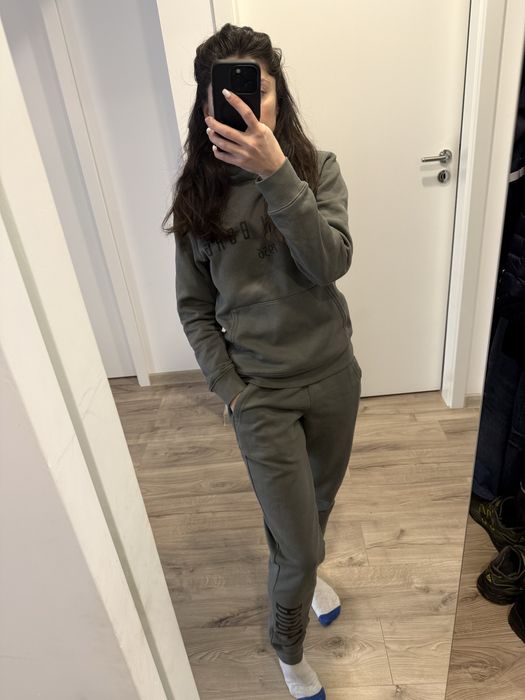 Trening Björn Borg set hanorac + pantaloni XS‑gri kaki