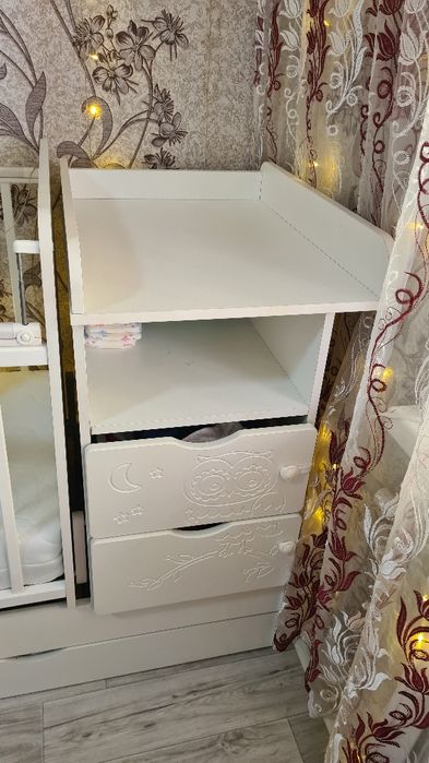 Детская кроватка-трансформер + матрас