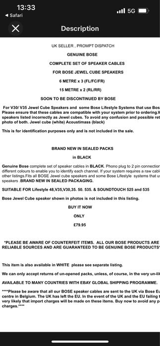 Cabluri Bose pentru cinema