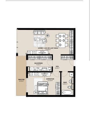 Apartamente cu 2 camere in ansamblu rezidential nou 50.85-62.2mp utili — fotografia 2