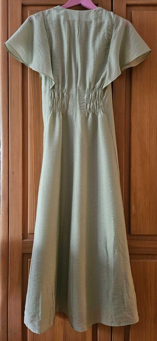 Rochie lunga verde fistic | XS