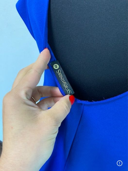 Rochie albastra cu flori