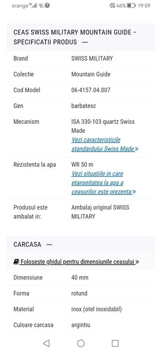 De vanzare ceas barbati