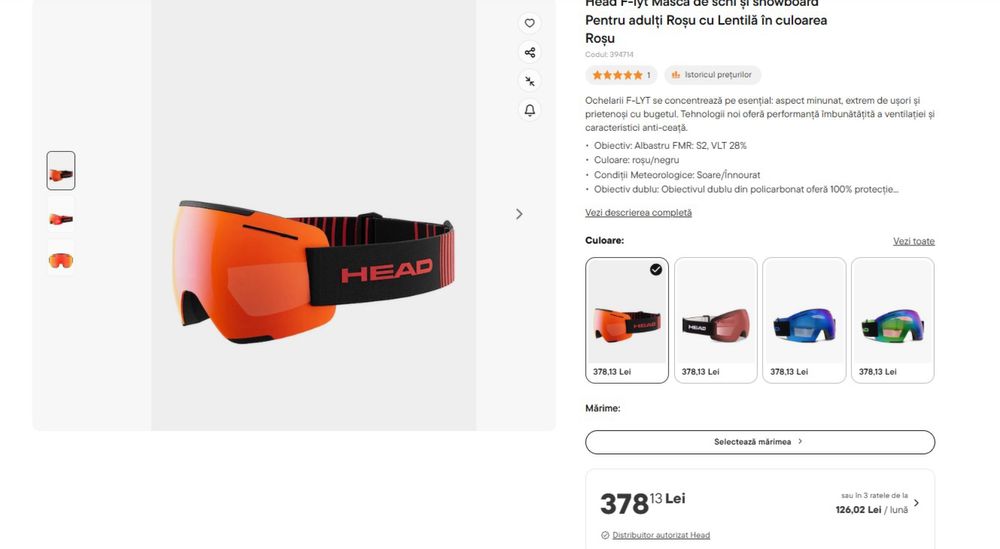 Ochelari de ski/snowboard Head F-lyt, marime L