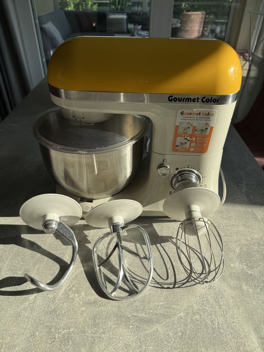 Mixer cu bol Ariete Gourmet 1594 KM 1000 W Bol detasabil 4 l 6 viteze Galben