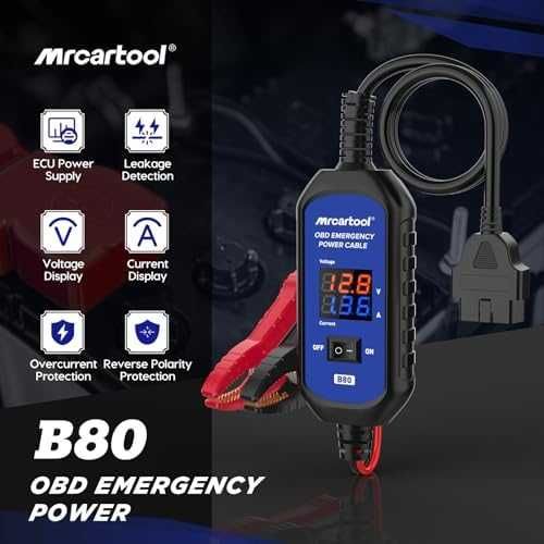 Нов Кабел OBD2 за смяна акумулатор тест утечка бушон, ток и напрежение 12V