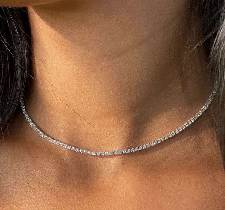 Тенис/tennis колие neacklace moissanite, най-чистият камък