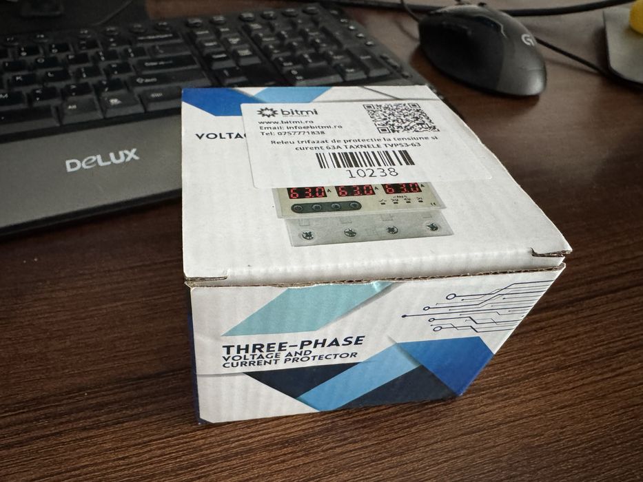 Releu trifazat de protectie la tensiune si curent 63A TAXNELE TVPS3-63