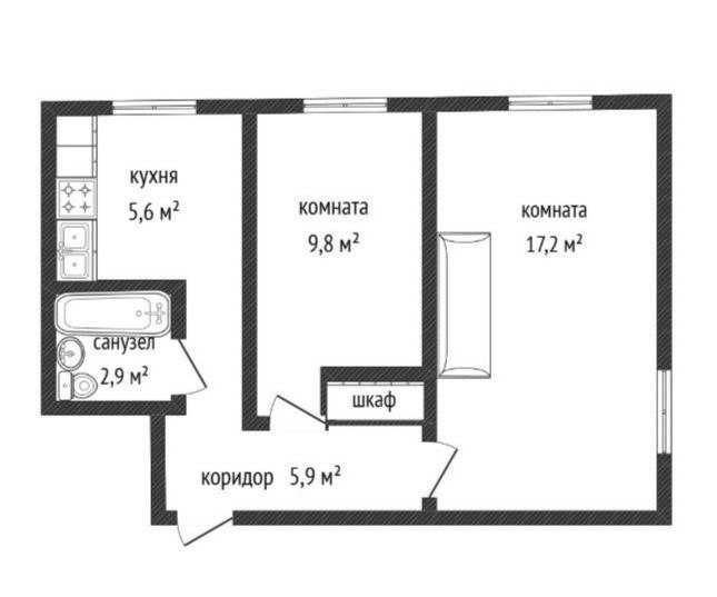 Продам двушку ДК Строитель с ремонтом