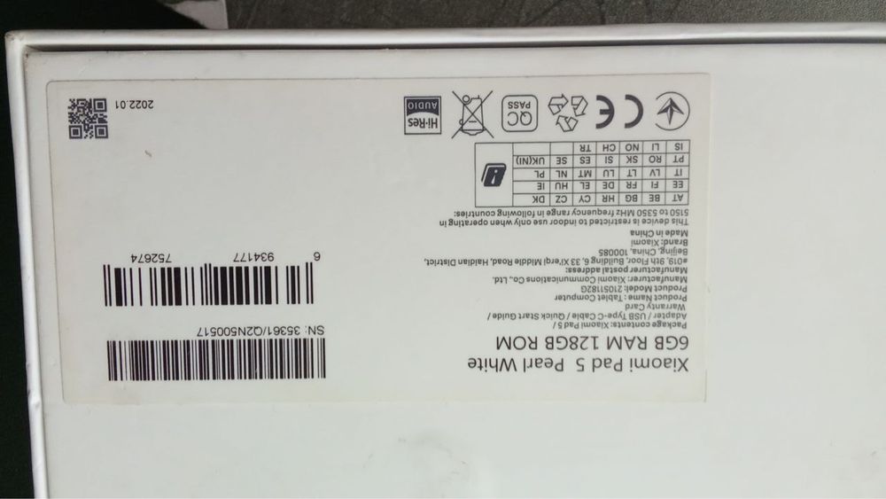 Xiaomi pad 5 6/128