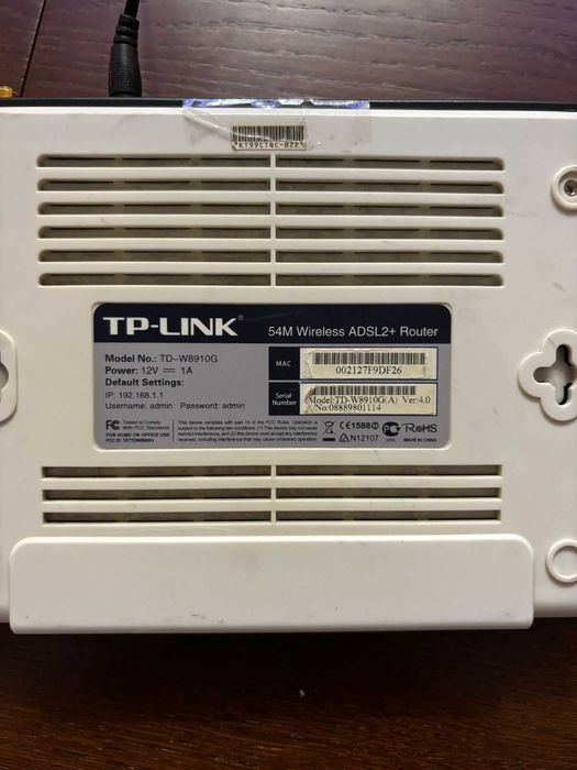 Два роутера D-Link и TP-Link (ADSL + Wi-Fi)