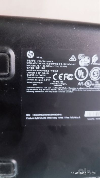 Кейс HP i3-8100 DDR4