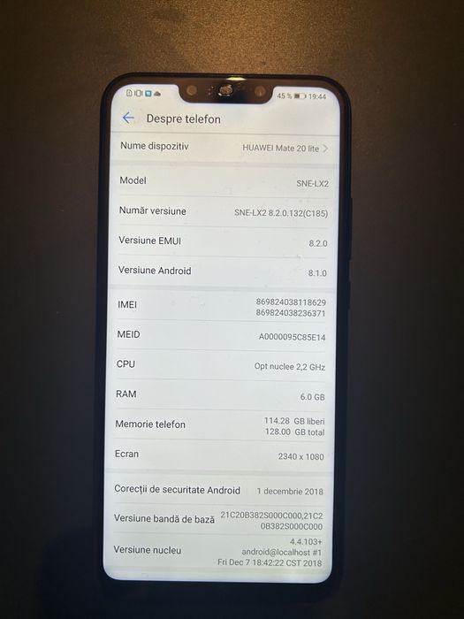 Vand huawei p20 lite