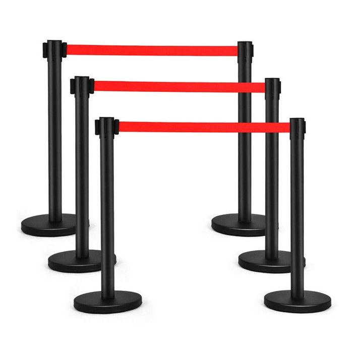 Барьер ленточные стойки с лентой ограждение Ограничители парковочные