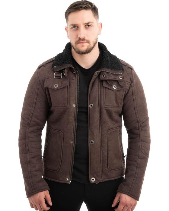 Нови мъжки зимни палта и якета от естествена кожа