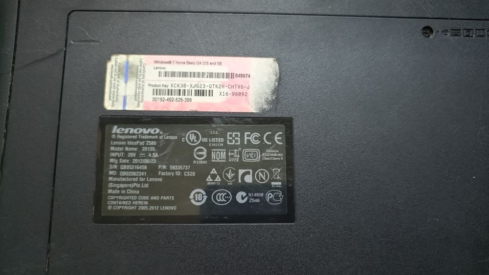 Lenovo  model 20135