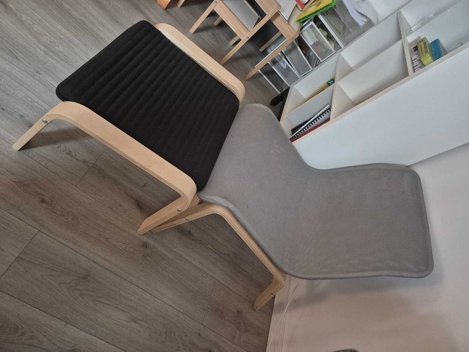 Taburet furnir stejar alb