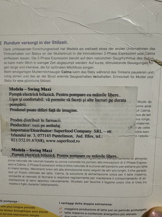 Pompa san electrica dubla Medela