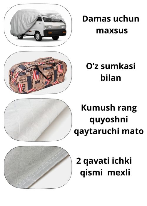 Moshina uchun amerkanka tent chexol