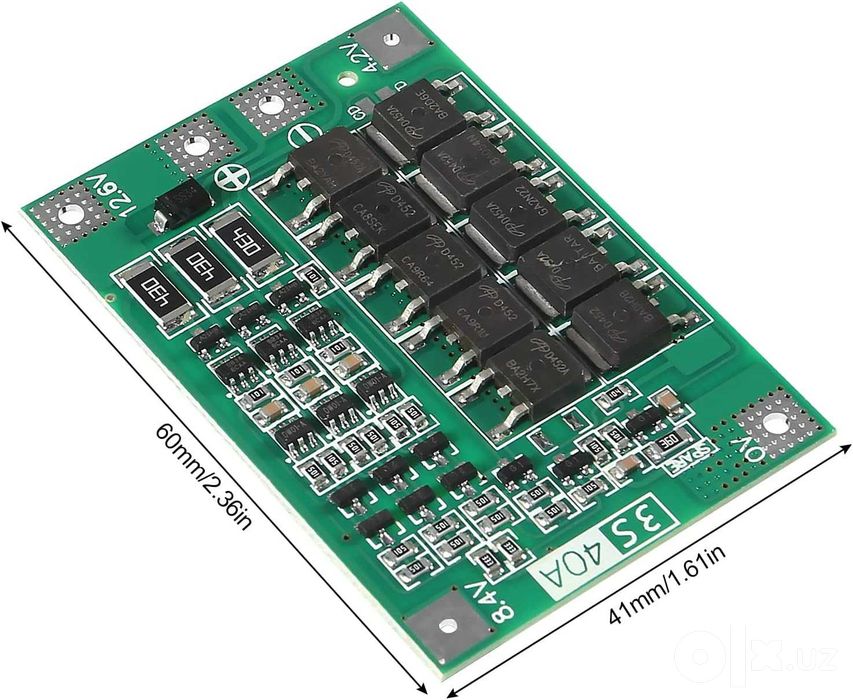 Плата защиты и балансировки BMS 3S 12В, для литий-ионных аккумуляторов