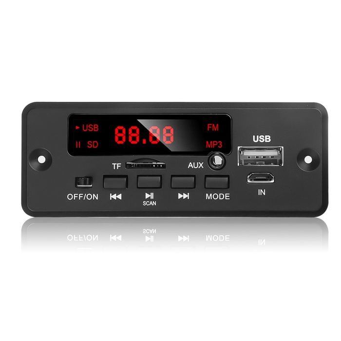 Mp3 player 2*25W,6-12V Kebidu за вграждане папки ,Rec, Call,Tf, Usb,FM