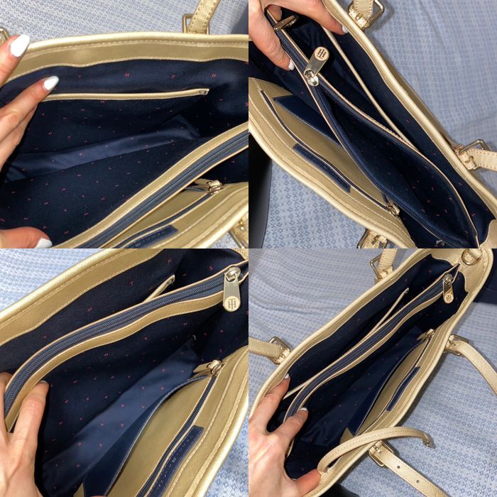 Tommy Hilfiger оригинална бизнес чанта златиста