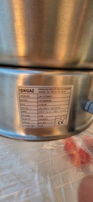 Samovar elektronniy suv qaynatish 250llik bardak Professional Garantiy