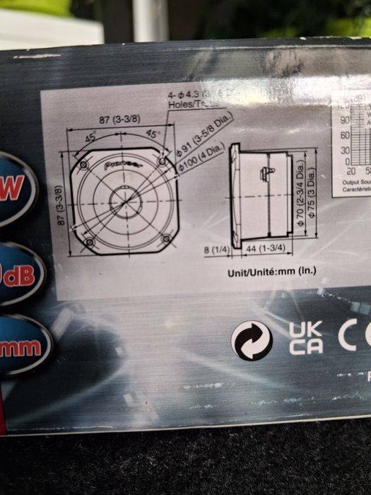 Високочестотни говорители за кола Pioneer  Bullet Ts-B350PRO