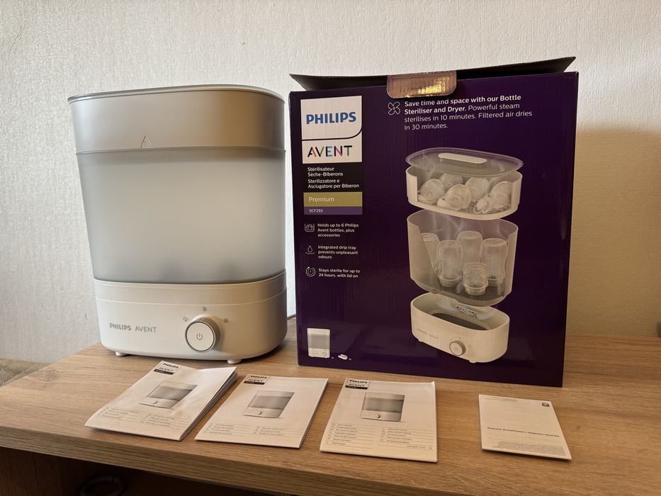 Електрически парен стерилизатор с изсушаване на бутилки Philips Avent Premium SCF 293