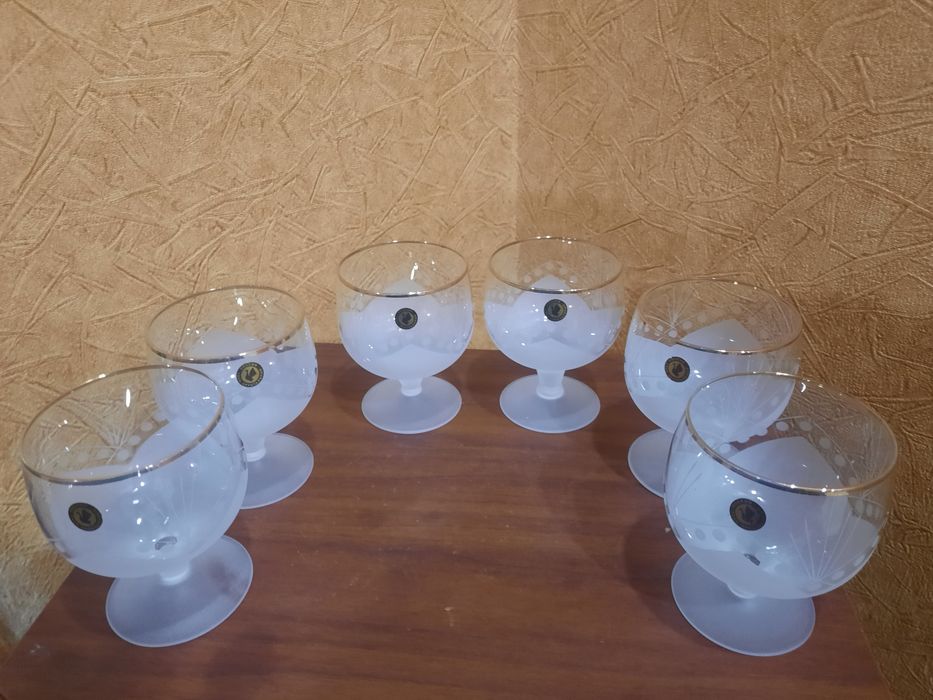 Абсолютно новый набор бокалов для крепких напитков, Гусь-хрустальный з