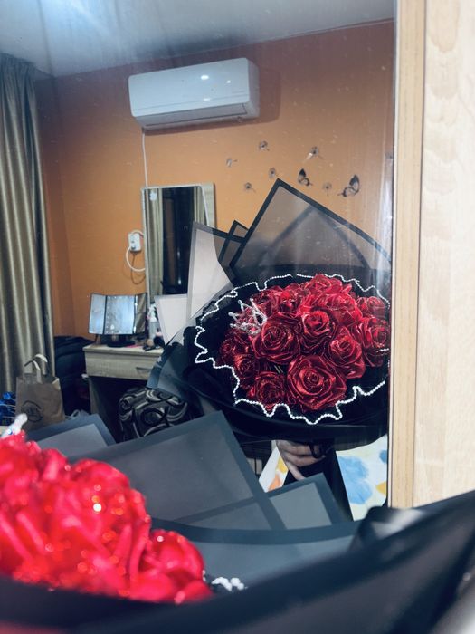 Цветя от фоам и сатен