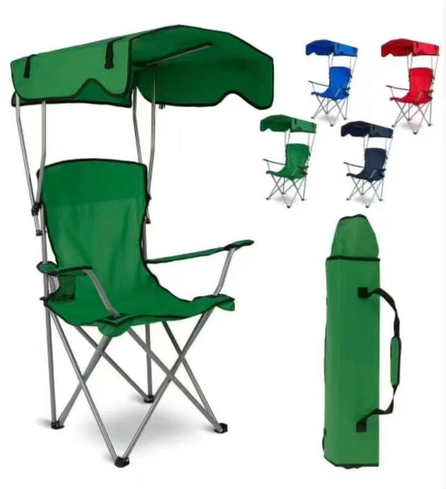 пикника. Стол, стулья, палатка.