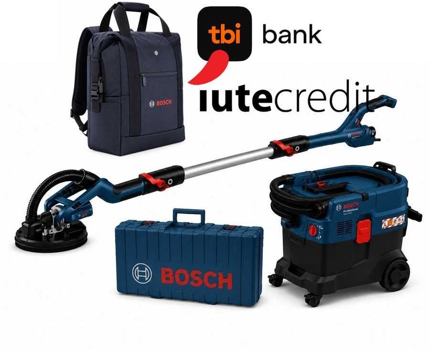 Шлайфмашина жираф за стени Bosch GTR 550 + Прахосмукачка Bosch GAS 400 A