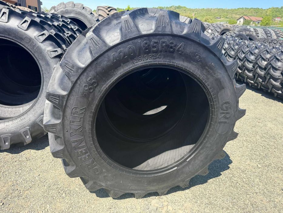 420/85r34 cauciucuri 142D RADIAL echivalent 16.9R34 merg fara camera ( tubeless) protectie la janta 16.9-34 pt tractor fiat agri deutz new holland