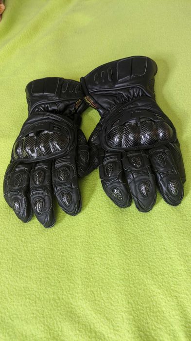 Мъжки кожени мото ръкавици, размер L, с вентилация,  като нови