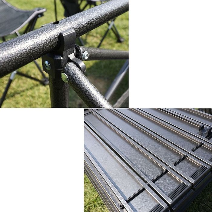 Сгъваема къмпинг маса, 95x56x50 см, стоманена конструкция,