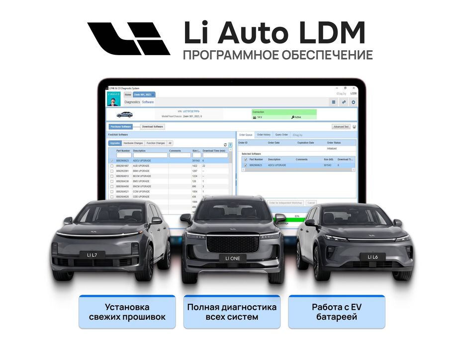 Li Auto LDM программа, дилерская диагностика, полный доступ