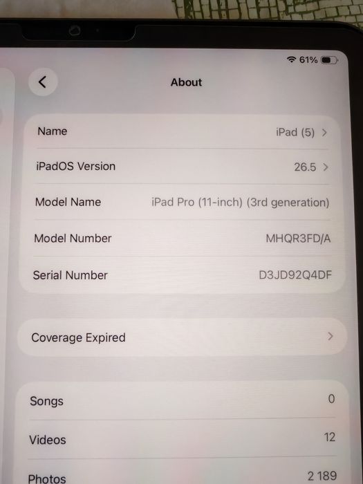 Ipad 11 pro (3rd generation) 128GB