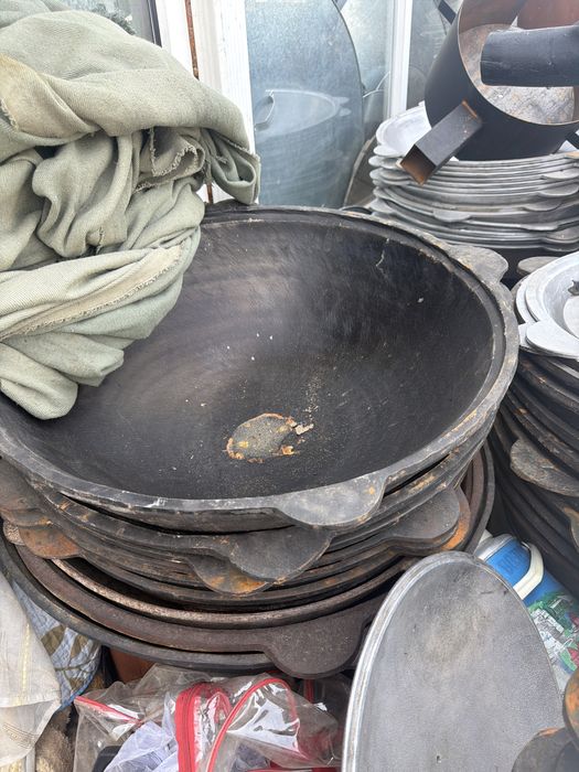 Казаны разные ,новые,старые,очаги