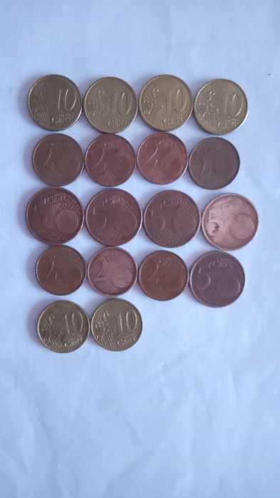 Monede euro cent din 2002 și 2008