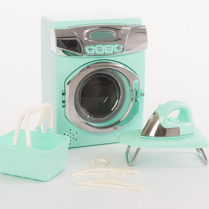 Детски комплект за пране, Пералня, Ютия, Аксесоари, Светлини, Звуци