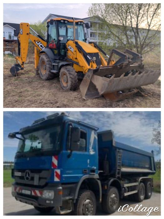 Închiriez, ofer servicii cu buldoexcavator