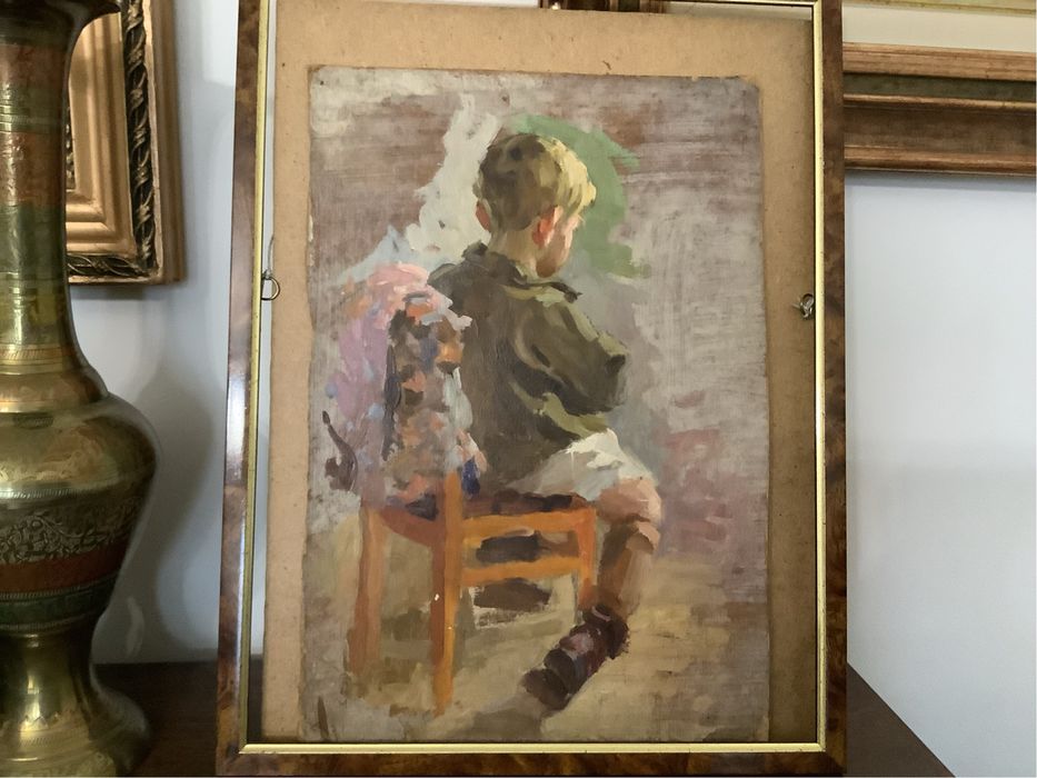 Картина «В детском саду» СССР