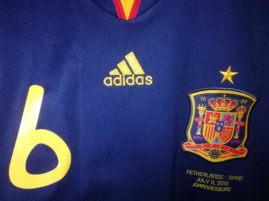 Spain Iniesta Final 2010 Adidas оригинална мачова тениска Испания