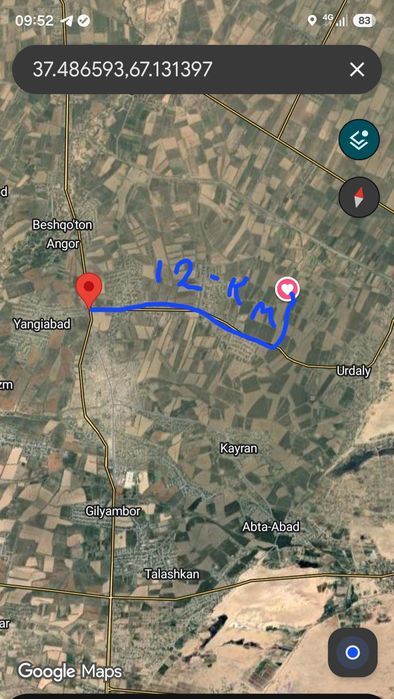 Angorda agro-biznes va ishlab chiqarish uchun 21 sotix yer