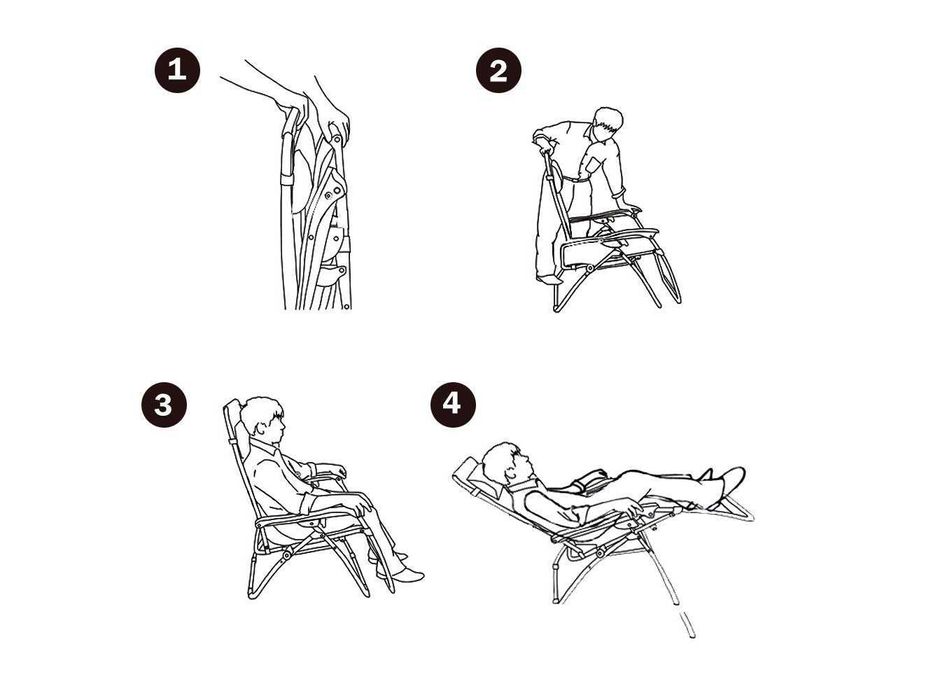 Градински сгъваем шезлонг с възглавница до 150 кг
