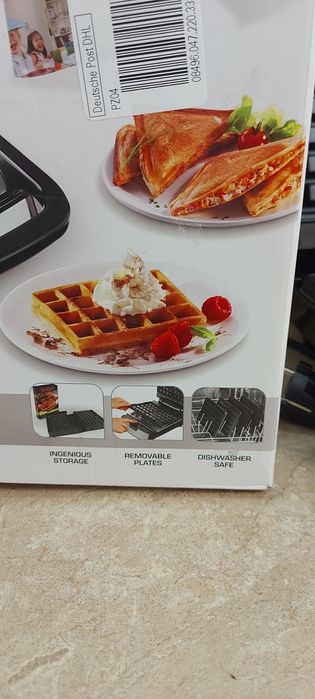 Уред за принцеси 2 в 1 TEFAL Snack Collection SW852D, инокс и черен,