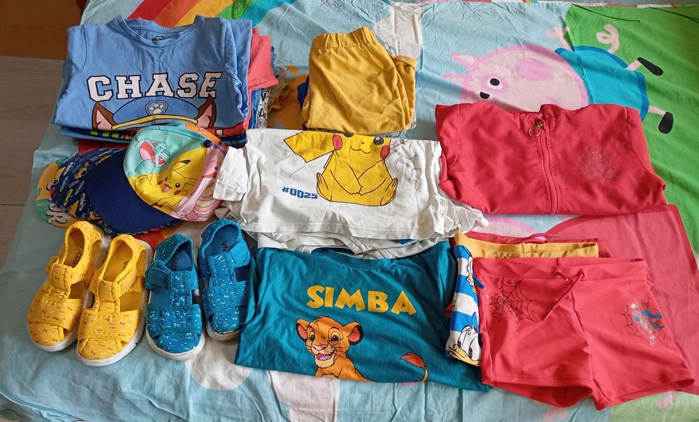 Летен лот дрехи за момче на символична цена размери 122-128см